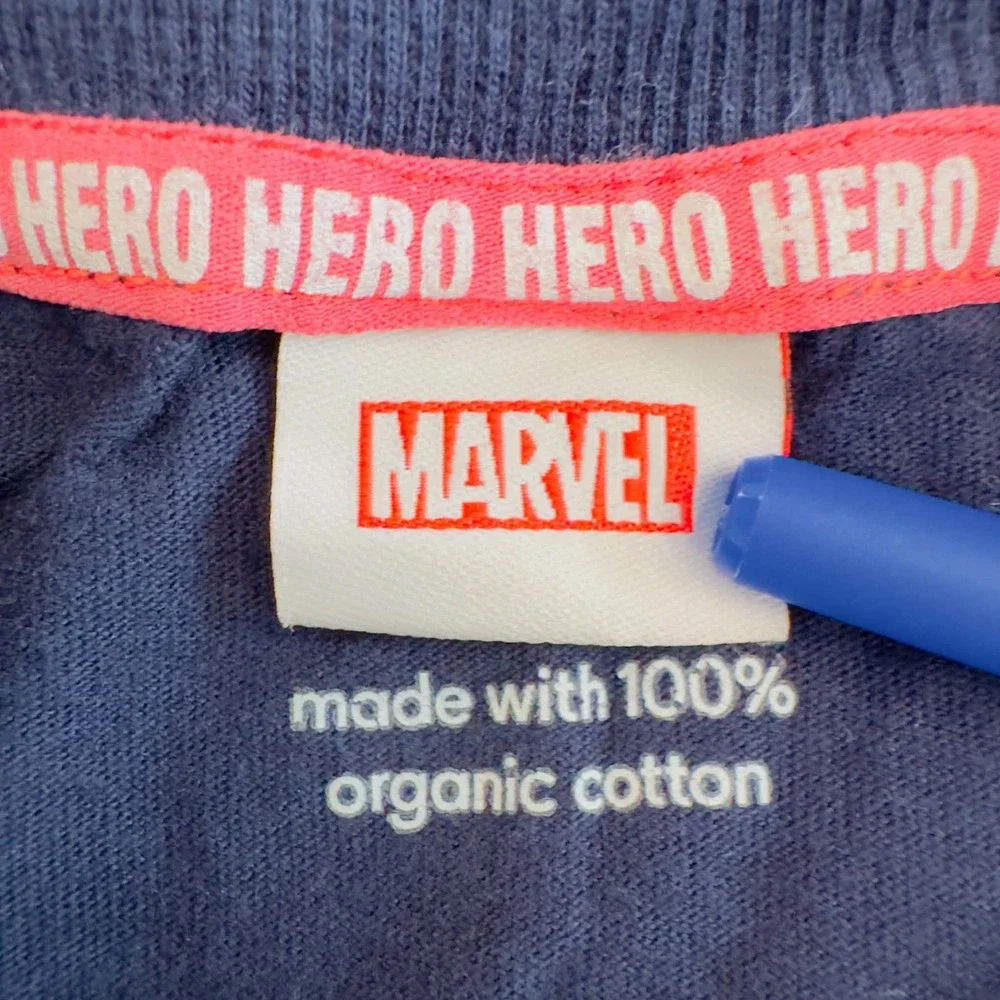 Marvel Boys Sz 4-5Y Organic Cotton Superhero Graphic Tee Spider-Man Hulk Kid's